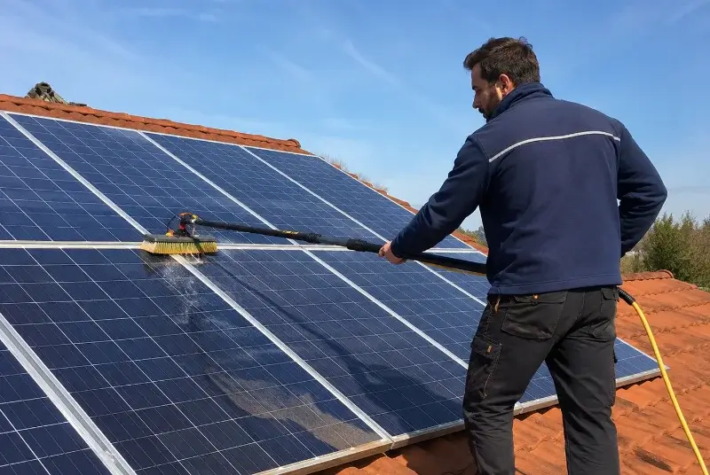 Nettoyage et entretien de panneaux solaires à Gelos